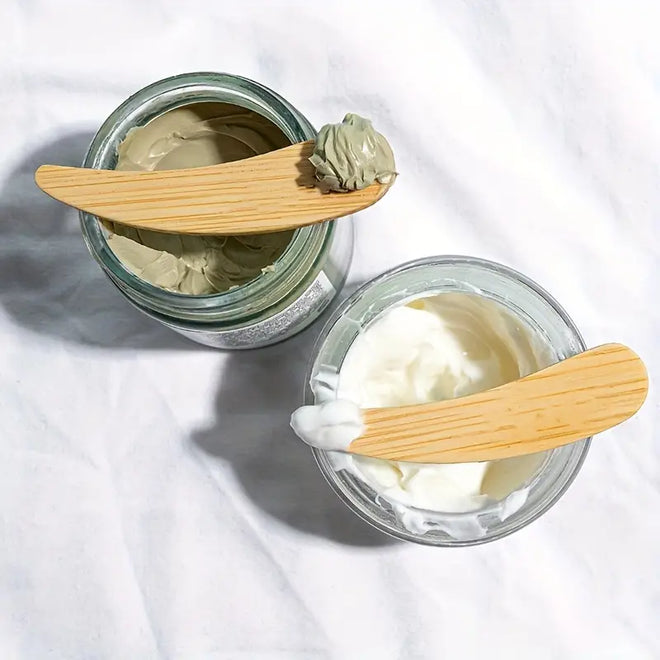 Mini Bamboo Cosmetic Spatula (10 Spatula)