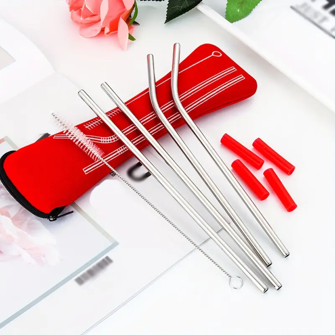 Stainless Steel Straw Set – Sunrise Living Australia