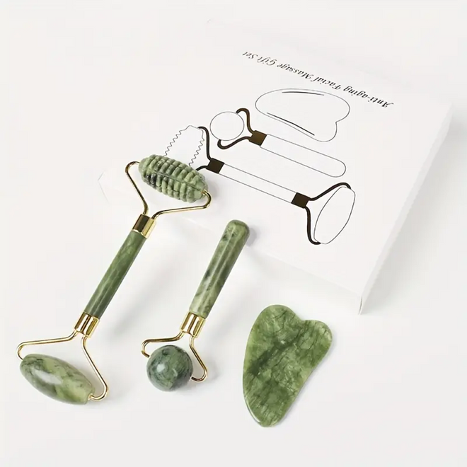 Roller & Gua Sha Set,  Eye Massager