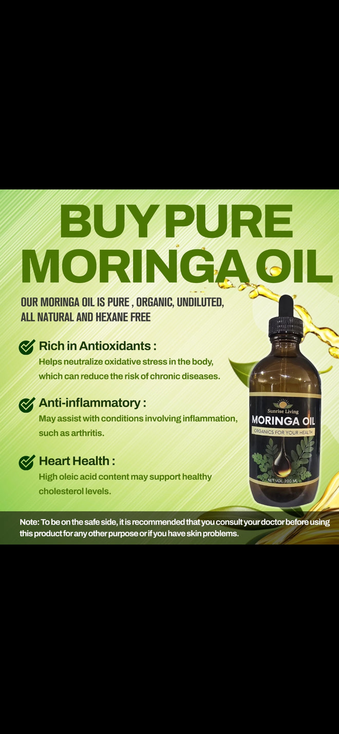Buy Pure Moringa Oil - Moringa Leaves & Seed Oil