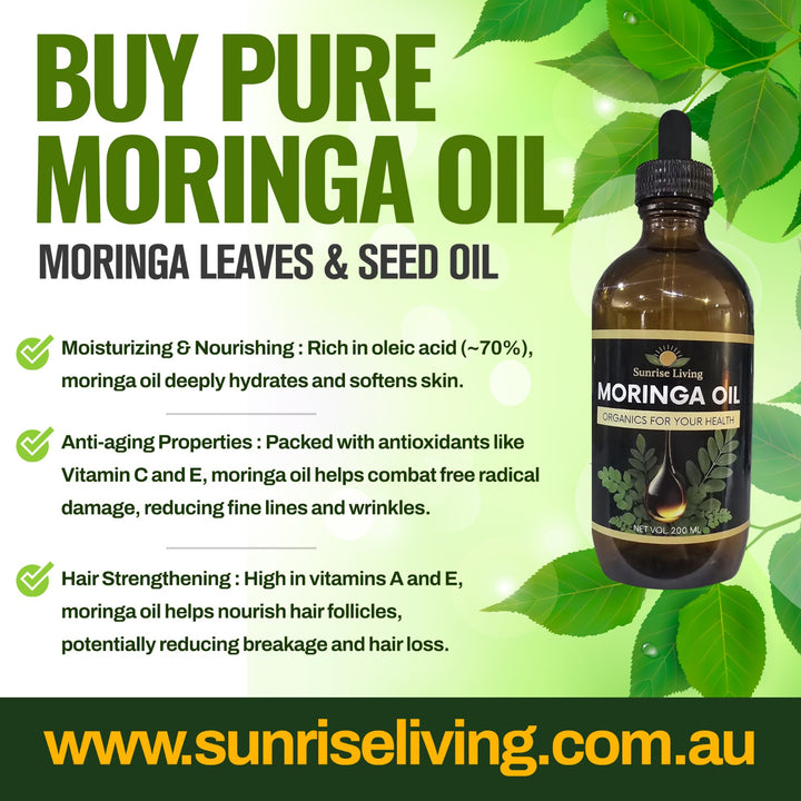 Buy Pure Moringa Oil - Moringa Leaves & Seed Oil