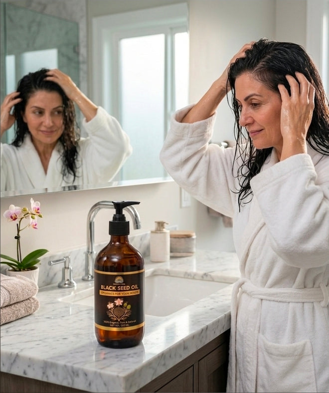 Black seed oil for hair growth, black seed oil hair thickness, buy black seed oil Australia
