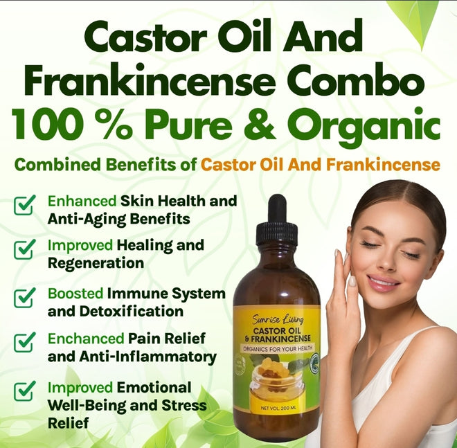 Castor Oil and Frankincense Combo 100 % Pure & Organic